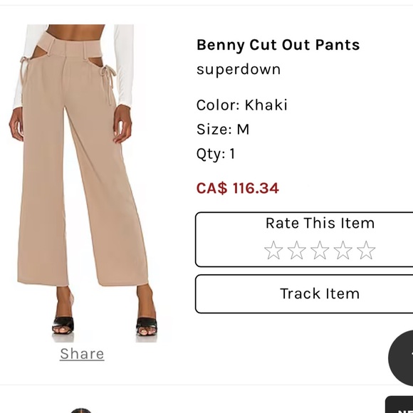 FLOWY CUT OUT PANTS - Picture 1 of 3